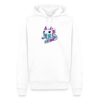 Axolotl - Männer Premium Bio Hoodie - Weiß - Vorne - Nico (187cm)