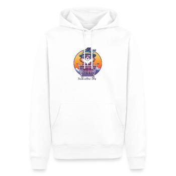 Ours bavarois - Sweat à capuche Premium bio Homme - blanc - Devant - Nico (187cm)