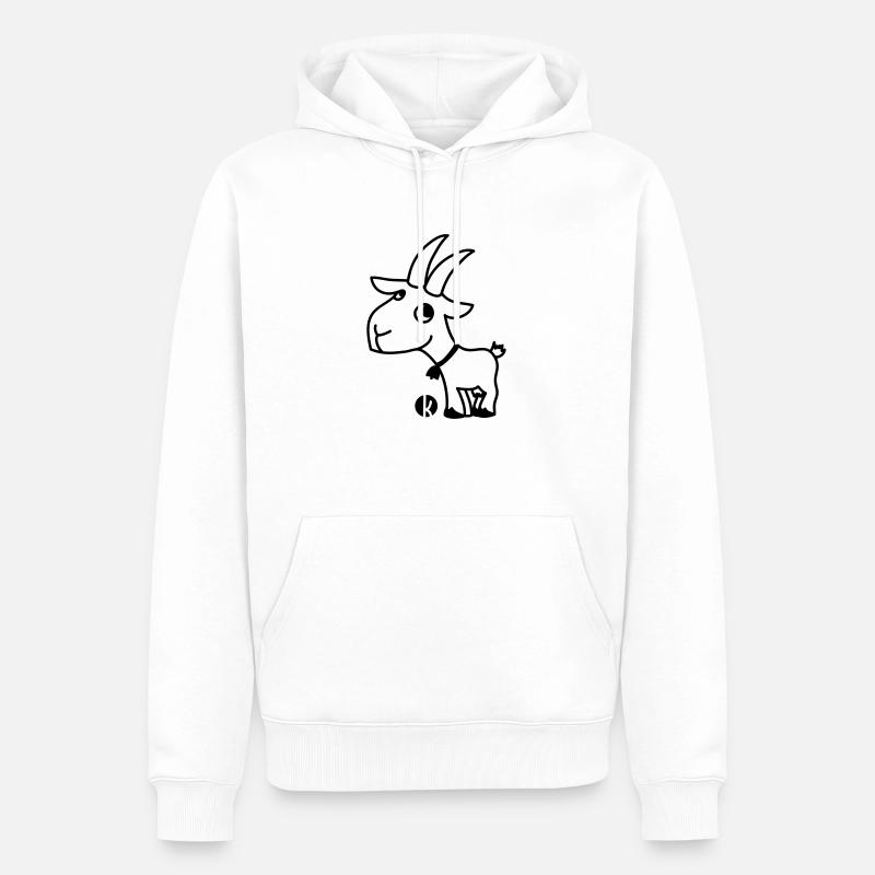 Ziege - Goat - Männer Premium Bio Hoodie - Weiß