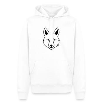 Loup - Sweat à capuche Premium bio Homme - blanc - Devant - Nico (187cm)