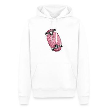 skater skateboard sk8 kickflip skateboarder - Männer Premium Bio Hoodie - Weiß - Vorne - Nico (187cm)