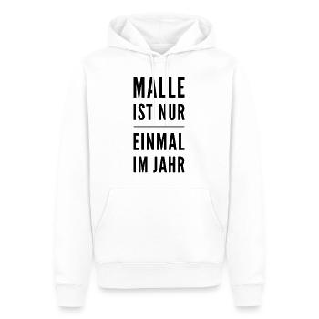 Malle Ist Nur Einmal Im Jahr - Männer Premium Bio Hoodie - Weiß - Vorne - Nico (187cm)