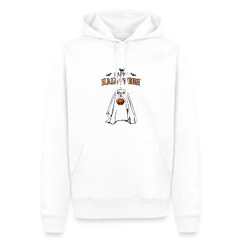 Happy Halloween Hund Geist Kürbis Hunde Wilsigns - Männer Premium Bio Hoodie - Weiß - Vorne - Nico (187cm)
