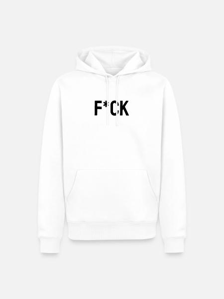 F*ck - Men’s Premium Organic Hoodie - white