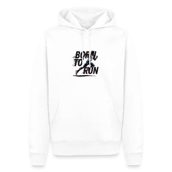 Läufer für einen Jogger und Läufer - Männer Premium Bio Hoodie - Weiß - Vorne - Nico (187cm)