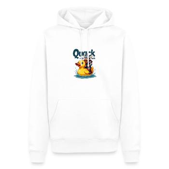 Wikinger-Krieger reitet Gummiente für Männer - Männer Premium Bio Hoodie - Weiß - Vorne - Nico (187cm)