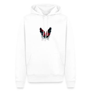 ailes d’ange, ailes, aquarelle, ailes d’ange, ange sombre - Sweat à capuche Premium bio Homme - blanc - Devant - Nico (187cm)