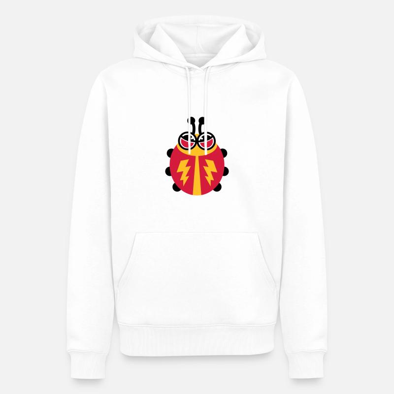 Kaefer (Blitz) - Männer Premium Bio Hoodie - Weiß