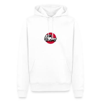 Petit camion Big Dreams Véhicule Kei japonais - Sweat à capuche Premium bio Homme - blanc - Devant - Nico (187cm)