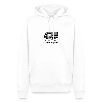 Petit camion Giant Impact Compact Kei Automotive - Sweat à capuche Premium bio Homme - blanc - Devant - Nico (187cm)
