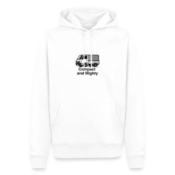 Camion Kei japonais compact et puissant - Sweat à capuche Premium bio Homme - blanc - Devant - Nico (187cm)