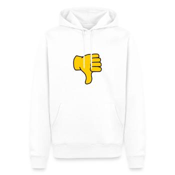 Emoji Thumbs Down Sketch Color - Men’s Premium Organic Hoodie - white - Front - Nico (187cm)