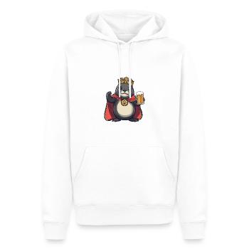 Phoque Animal Bière Drôle - Sweat à capuche Premium bio Homme - blanc - Devant - Nico (187cm)