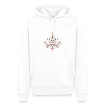 Ornement Boho - Sweat à capuche Premium bio Homme - blanc - Devant - Nico (187cm)
