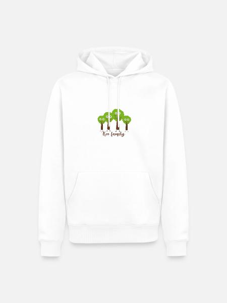 tree family,trees,family,comic - Männer Premium Bio Hoodie - Weiß