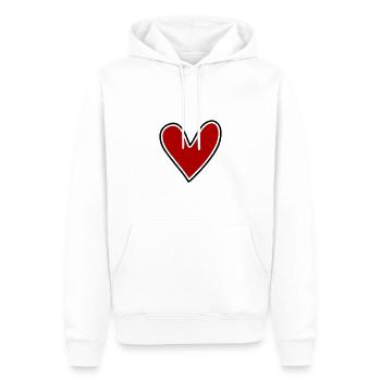Simple heart for labeling - Men’s Premium Organic Hoodie - white - Front - Nico (187cm)