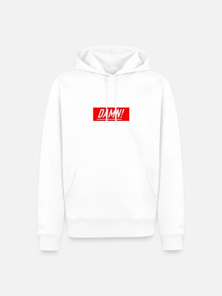 damn! - Männer Premium Bio Hoodie - Weiß