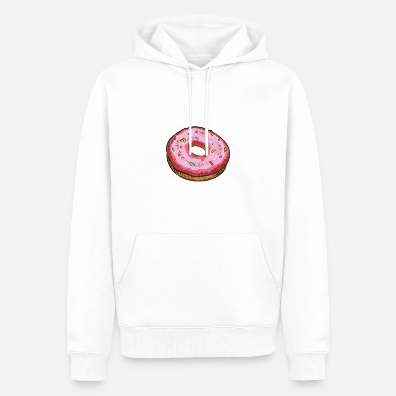 L’amour des beignets - Sweat à capuche Premium bio Homme - blanc