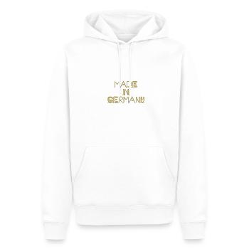 made in germany,gold,goldene schrift,germany - Men’s Premium Organic Hoodie - white - Front - Nico (187cm)