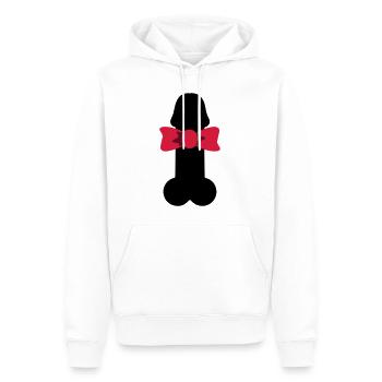 Penis Geschenk Schleife, Sir Penis - Männer Premium Bio Hoodie - Weiß - Vorne - Nico (187cm)