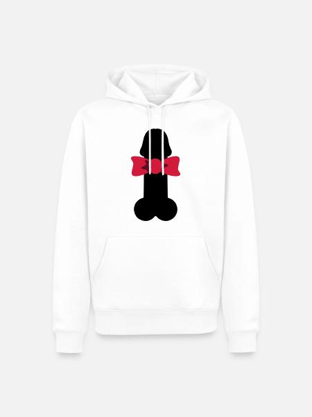 Penis gift, Sir Dick - Men’s Premium Organic Hoodie - white