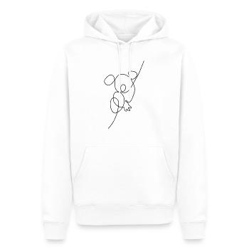 one line koala - Männer Premium Bio Hoodie - Weiß - Vorne - Nico (187cm)