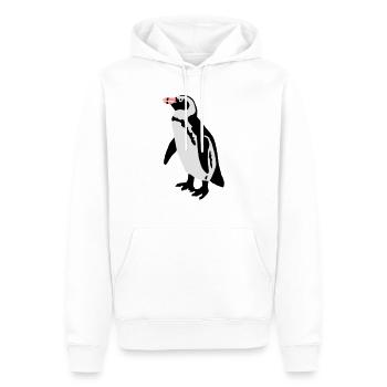Pinguin - Sweat à capuche Premium bio Homme - blanc - Devant - Nico (187cm)