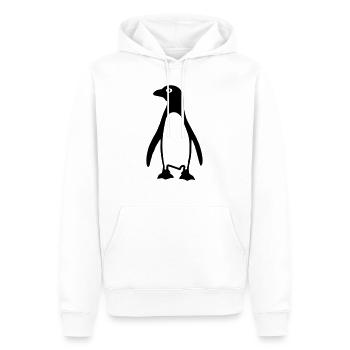 Manchot - Sweat à capuche Premium bio Homme - blanc - Devant - Nico (187cm)