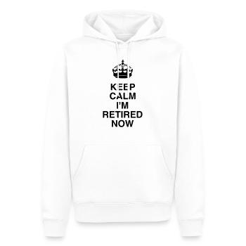 Retirement Retired Ruhestand Retraite Retraitée - Men’s Premium Organic Hoodie - white - Front - Nico (187cm)