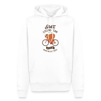 Sloth Cycling Team - Sweat à capuche Premium bio Homme - blanc - Devant - Nico (187cm)