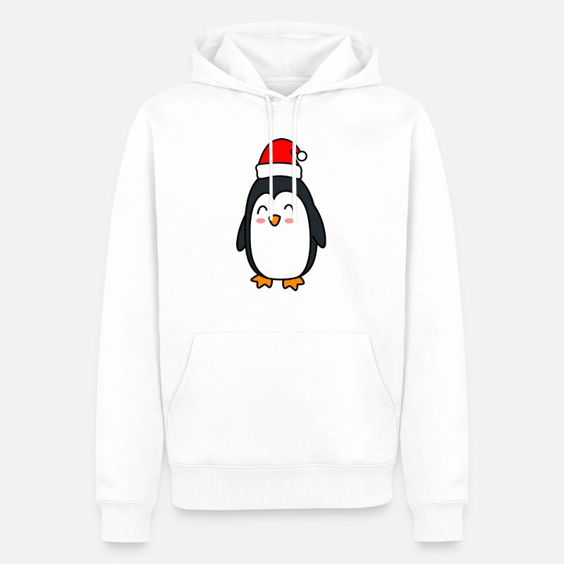 Penguin Comic Noël Noël - Sweat à capuche Premium bio Homme - blanc