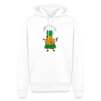 PinaCutelada - Sweat à capuche Premium bio Homme - blanc - Devant - Nico (187cm)