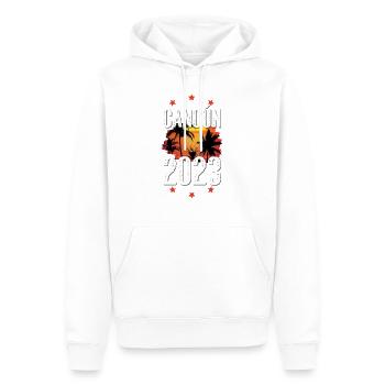 Cancun 2023 - Männer Premium Bio Hoodie - Weiß - Vorne - Nico (187cm)