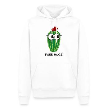 Câlins gratuits Cactus - Sweat à capuche Premium bio Homme - blanc - Devant - Nico (187cm)