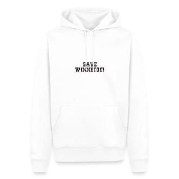 enregistrer winnetou,police,typo,noir,occidental - Sweat à capuche Premium bio Homme - blanc - Devant - Nico (187cm)