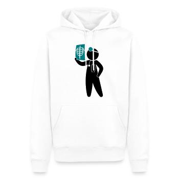 Ein Arzt untersucht ein Röntgenbild - Männer Premium Bio Hoodie - Weiß - Vorne - Nico (187cm)