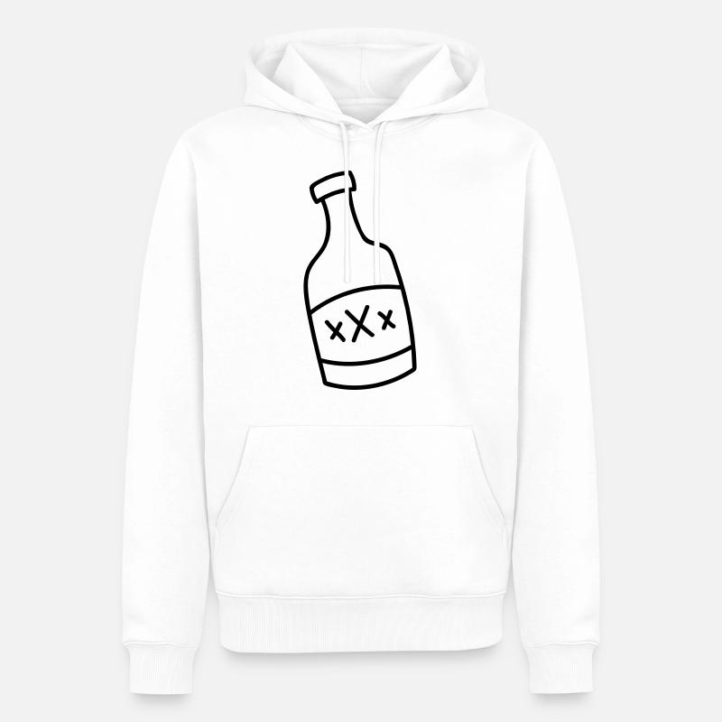 Bouteille d’alcool - Sweat à capuche Premium bio Homme - blanc