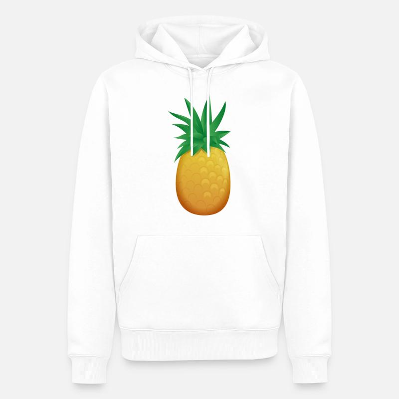 fruit d'ananas013 - Sweat à capuche Premium bio Homme - blanc