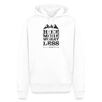 Hike more schwarz - Männer Premium Bio Hoodie - Weiß - Vorne - Nico (187cm)