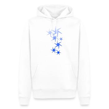 Dentelle étoilé - Sweat à capuche Premium bio Homme - blanc - Devant - Nico (187cm)