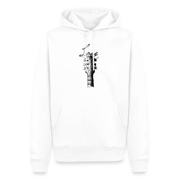 guitare - Sweat à capuche Premium bio Homme - blanc - Devant - Nico (187cm)
