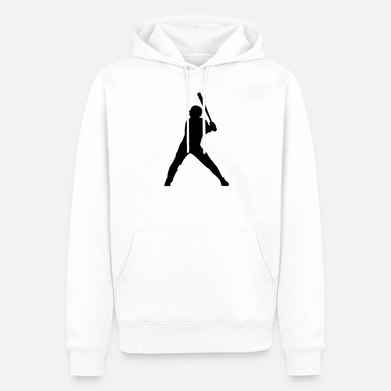 Baseballspieler Batter Geschenk - Männer Premium Bio Hoodie - Weiß