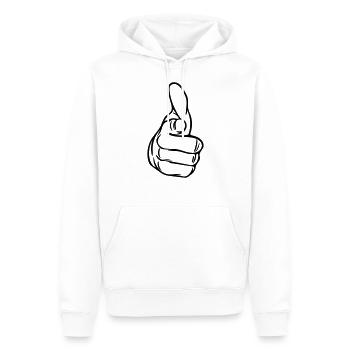 Vector Index - Sweat à capuche Premium bio Homme - blanc - Devant - Nico (187cm)