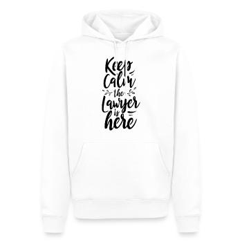 Bleib Ruhig Der Anwalt Ist Hier Jurist Jura - Männer Premium Bio Hoodie - Weiß - Vorne - Nico (187cm)