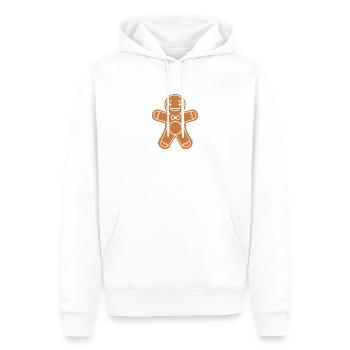 Lebkuchenmann - Männer Premium Bio Hoodie - Weiß - Vorne - Nico (187cm)