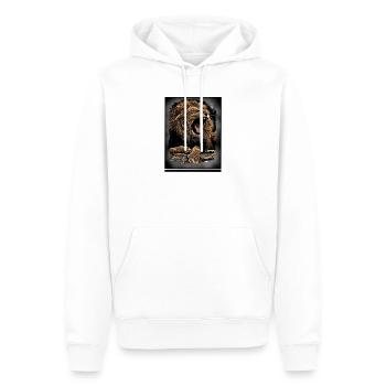 Löwe - Männer Premium Bio Hoodie - Weiß - Vorne - Nico (187cm)