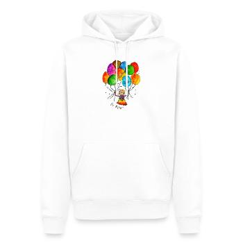 Lebe Liebe Lache Leichtigkeit - Männer Premium Bio Hoodie - Weiß - Vorne - Nico (187cm)