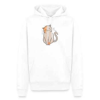 Katze - Männer Premium Bio Hoodie - Weiß - Vorne - Nico (187cm)