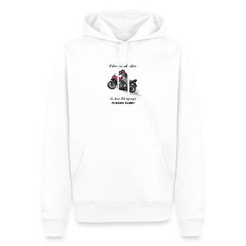 Motorrad Art - Männer Premium Bio Hoodie - Weiß - Vorne - Nico (187cm)
