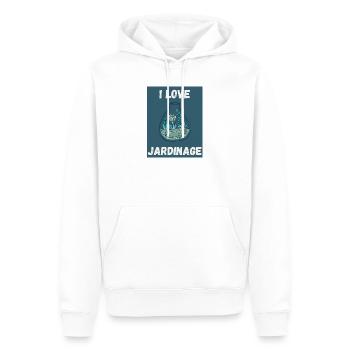 GARDEN. SPRING. GARDENING. RETIREMENT. SPRING. - Men’s Premium Organic Hoodie - white - Front - Nico (187cm)